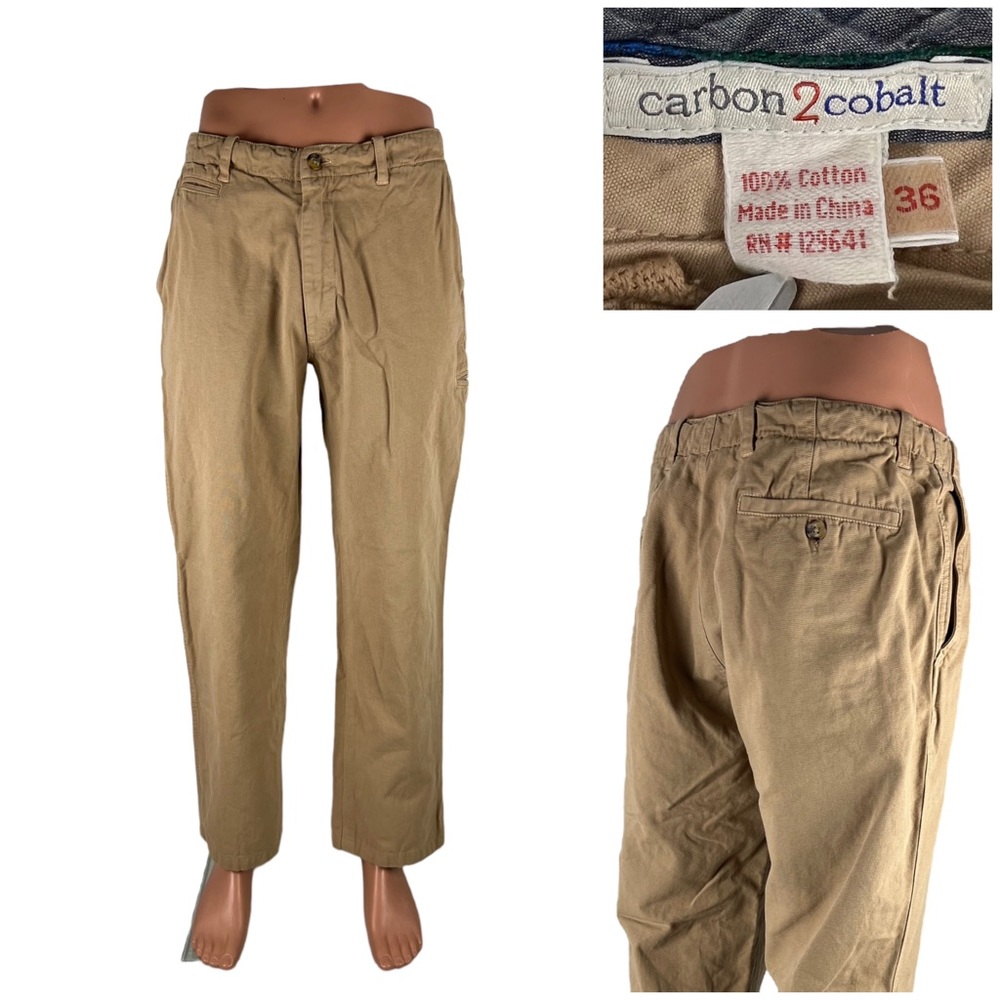 Carbon 2 Cobalt Mens 34 X 30 (actual) Pants Cotton 5 Pockets Brown Tan Khaki